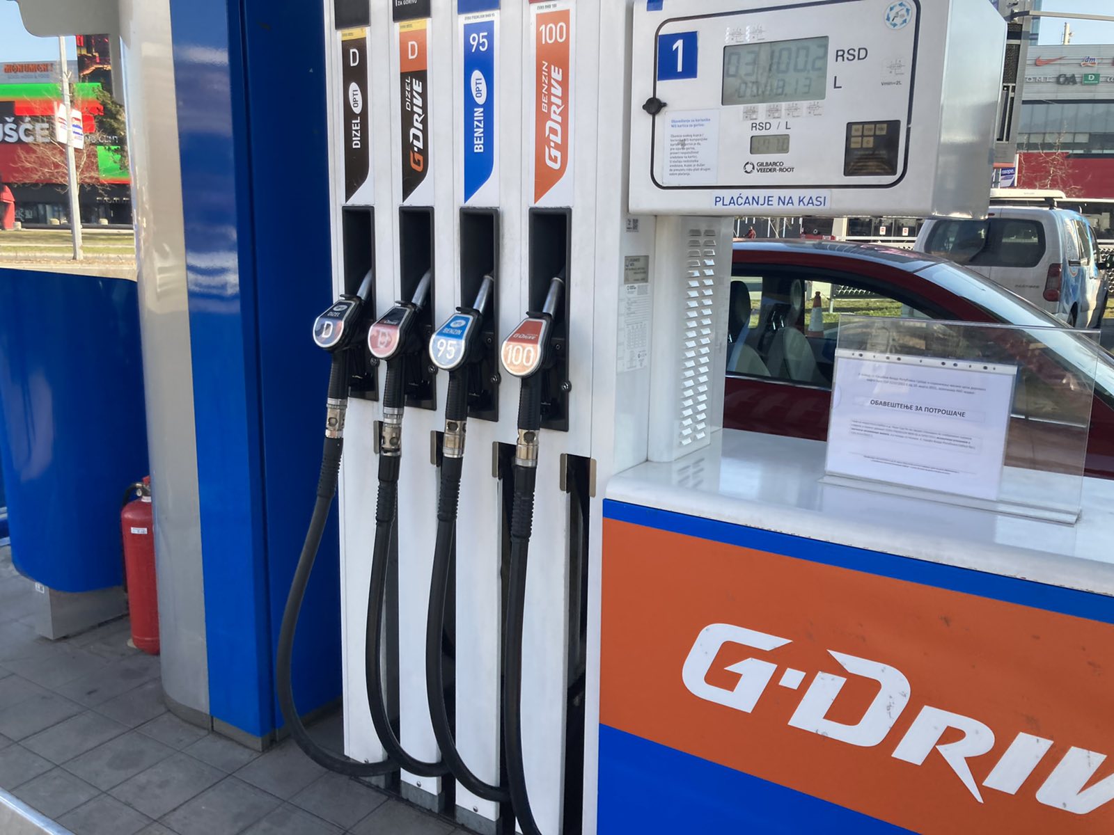 Objavljene nove cene goriva, evrodizel poskupeo za tri dinara